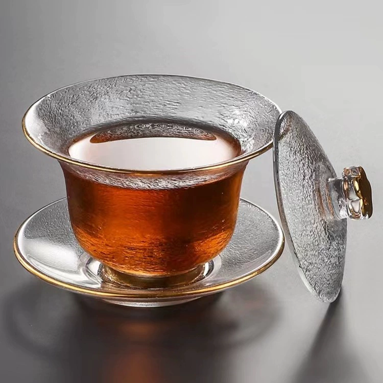 Japanese with a forged pattern glass set, tea cup