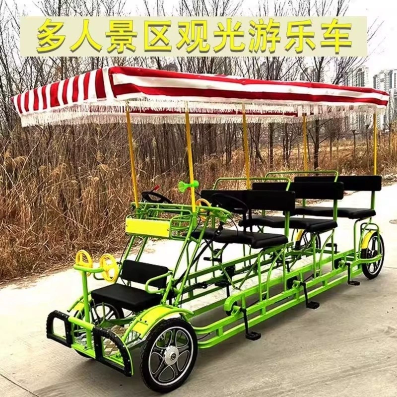 Четырехколесный аттракцион, однорядный двухколесный велосипед с навесом, туристический велосипед класса люкс, одноколесный велосипед для родителей и детей