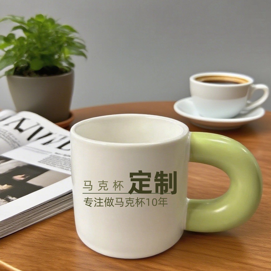 Customizable Fat Cup with Big Ears, DIY Logo and Text Printing, Water Cup, Hotel Promotional Gift, Export