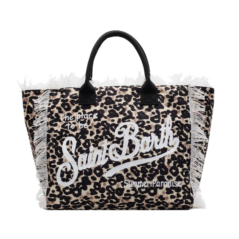 Bolso de moda coreano de moda de verano 2025, nuevo bolso de mano de leopardo personalizado, bolso de hombro retro de gran capacidad.