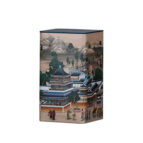 Tea packaging green tea red tea Tie Guan Yin square empty can set tin packaging box tea can iron can wholesale 
