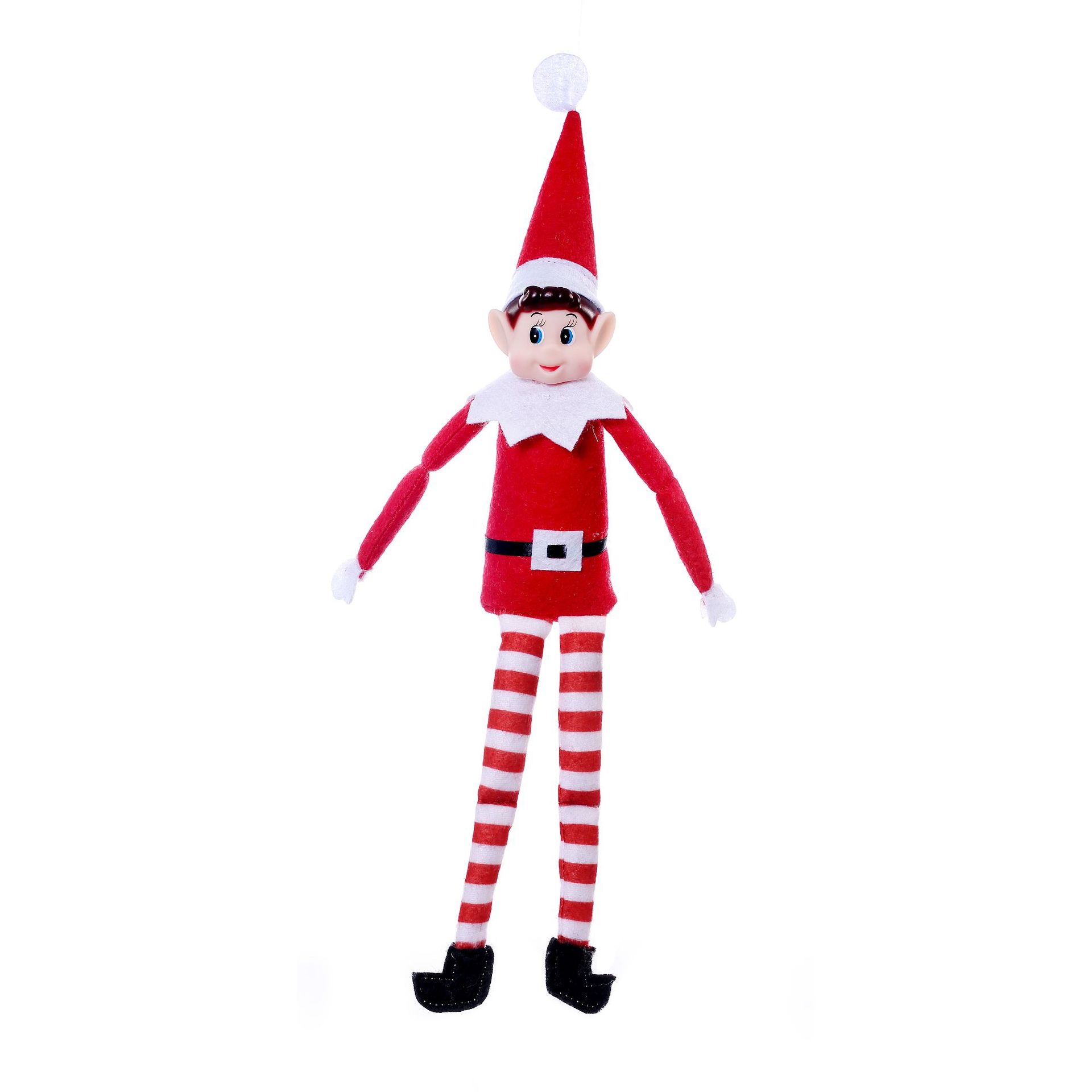 Nuevos productos transfronterizos Nose larga de Navidad Muñeca de elfo de piernas largas Muñeca de postura sentada Decoración de estantería Lote de decoración de muñecas