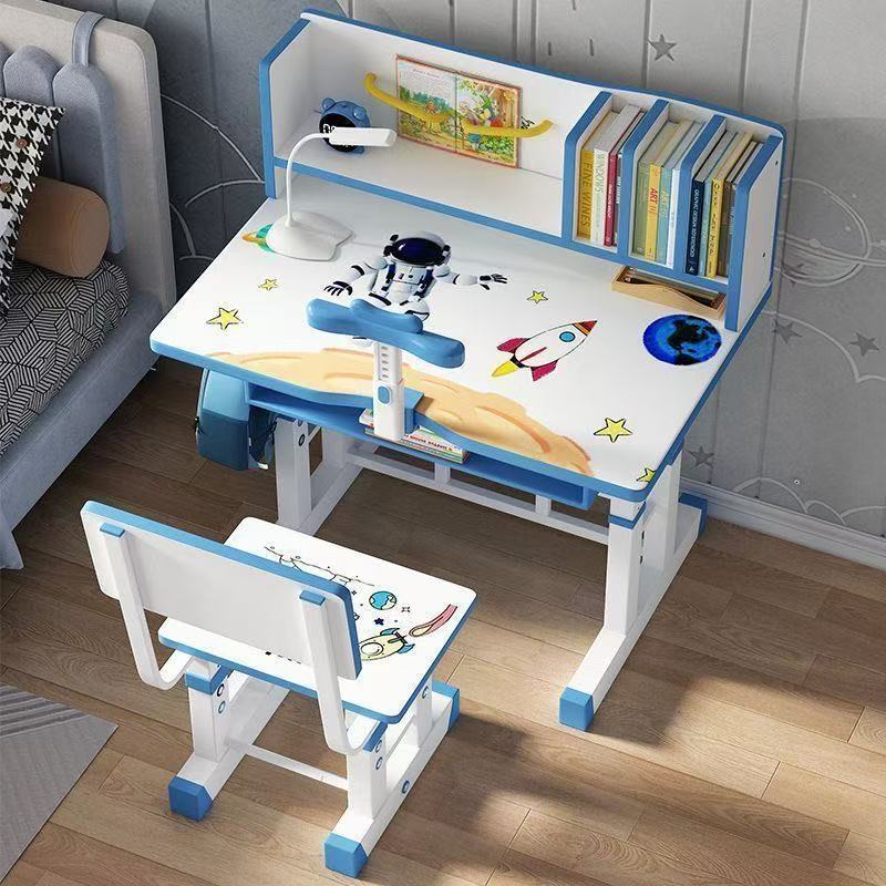 Children's Study Table Can Be Lifted and Lowered for Primary School Students' Homework Desk Writing Desk Table and Chair Set Boys and Girls Desks and Chairs