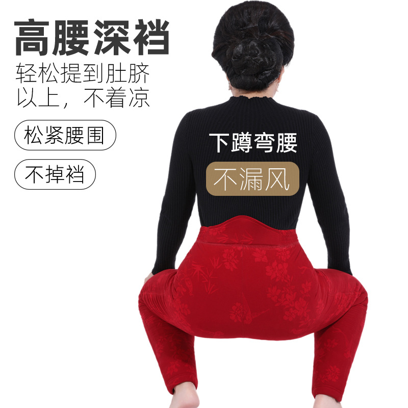 중년 및 노인 기모 두꺼워지고 뚱뚱한 카멜 양모가 붉은 세트 따뜻합니다. 연도면 패딩 코트면 패딩 팬츠면 패딩 재킷 가정용 옷