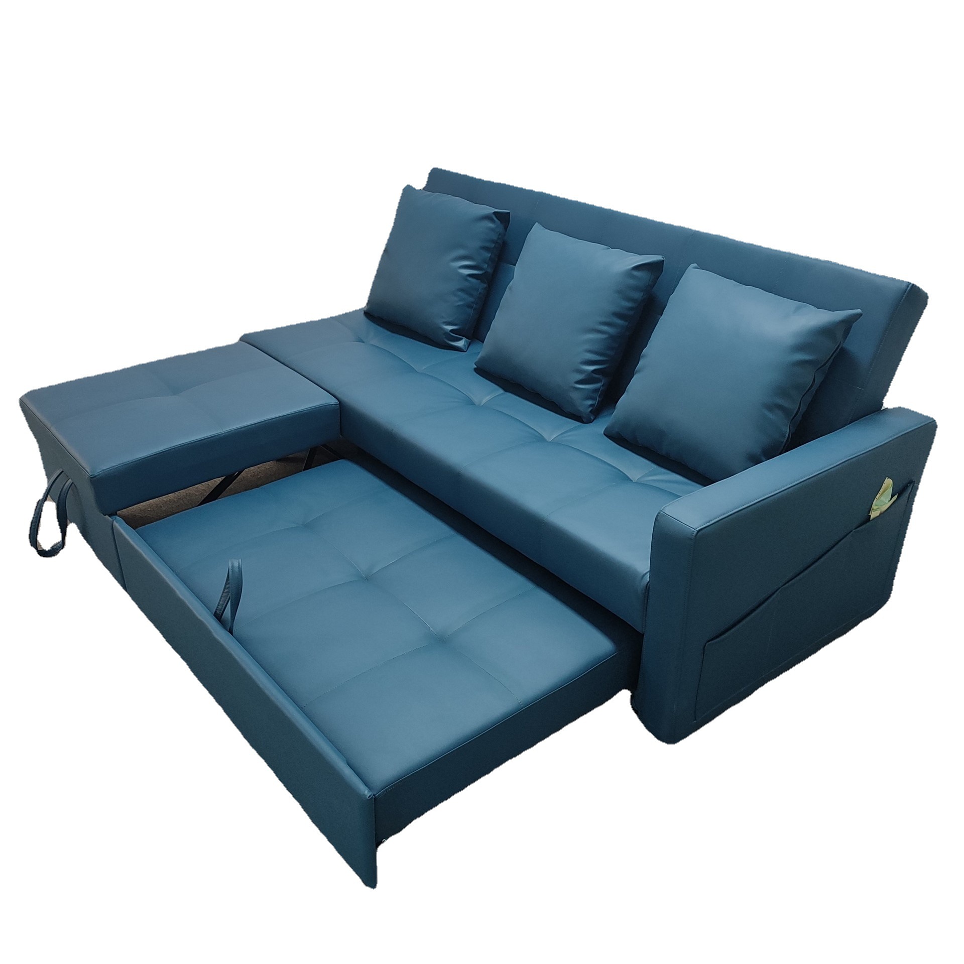 Sofá cama moderna simple multifuncional plegable de doble uso pequeño apartamento sala de estar dormitorio tela doble desmontable image 6