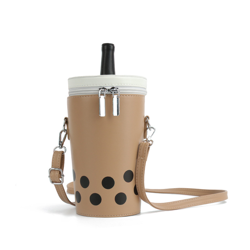 Piima-teekruusi isikupärastatud naiste ühe õlaga õlakott, trendikas uus 2024. aasta plahvatusohtlik Korea magevee ämbrikott_voghion.com