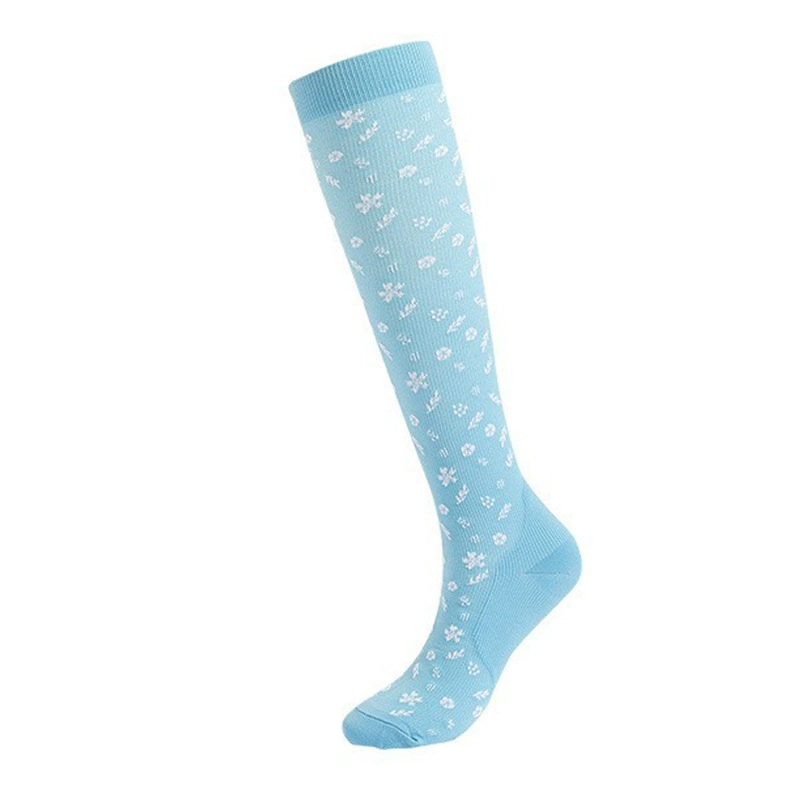 Compression Running Socks, Unisex Jacquard Knee-High Socks, Multiple Patterns, S/M & L/XL