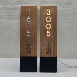 Hotel room door sign Hotel LED luminous electronic door display door sign room cleaning do not disturb touch doorbell switch