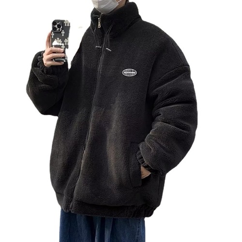 Men's winter padded cotton coat, oversized cashmere fur outerwear, winter clothing, Instagram cotton puffer jacket, dropshipping cotton coat