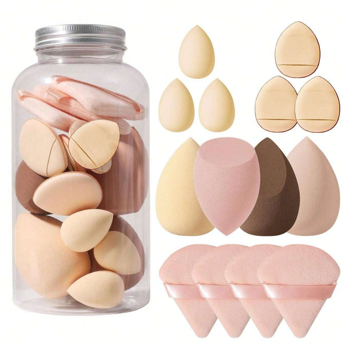 Conjunto de huevos de maquillaje transfronterizo botella flotante polvo herramientas de maquillaje al por mayor combinación de huevos de maquillaje combinación de huevos de maquillaje