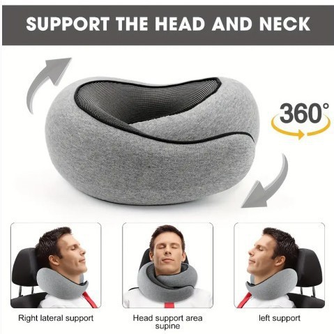 Amazon 低反発カタツムリ枕は、U 字型枕、ネックピロー、旅行用飛行機旅行用枕、脊椎ネックプロテクターを収納できます。|undefined