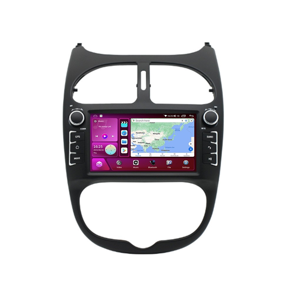 Cross-mirror applies to Peugeot 206 original car style 7-inch Android central control large screen navigator PEUGEOT 206