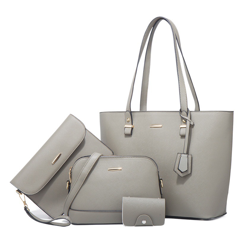 Bolso de mujer de moda retro bolso de hombro de la señora 2024 nuevo de gran capacidad de moda crossbody de cuatro piezas conjunto de la madre y el niño bolsa