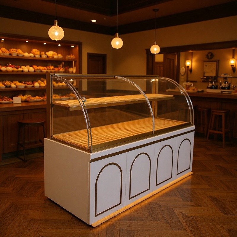 烘焙店双面中岛面包展示柜货架面包边岛柜中式糕点展示柜