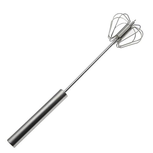 Stainless steel semi-automatic egg beater home use egg cream flour mixer push-type manual egg beater