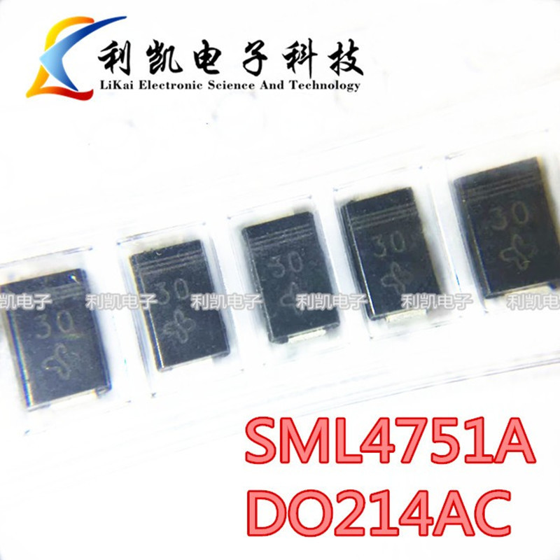 厂家直销 SML4751A SMA 1W 30V SML4750 贴片稳压管 30V DO-214AC