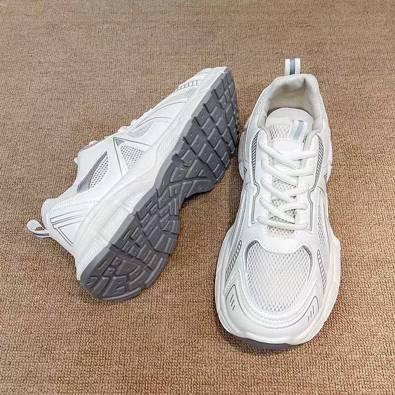 Damen Freizeitschuhe Mit Mesh Und Dicker Sohle Als Plateau Sneaker_voghion.com