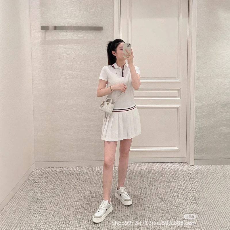 25 New Styles of Shenzhen Nanyou Tennis Jersey Knit Short-Sleeve Pleated Dress, Free Shipping
