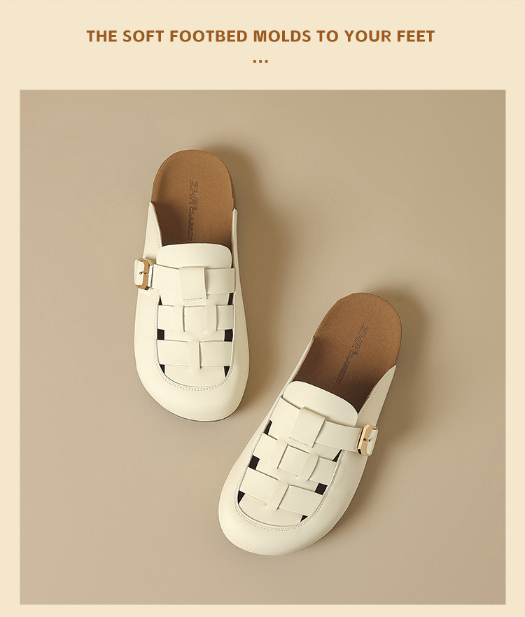 Dép sandal nữ quai chữ V đế dày phong cách cổ điển — AB198 Hạnh chi tiết 17
