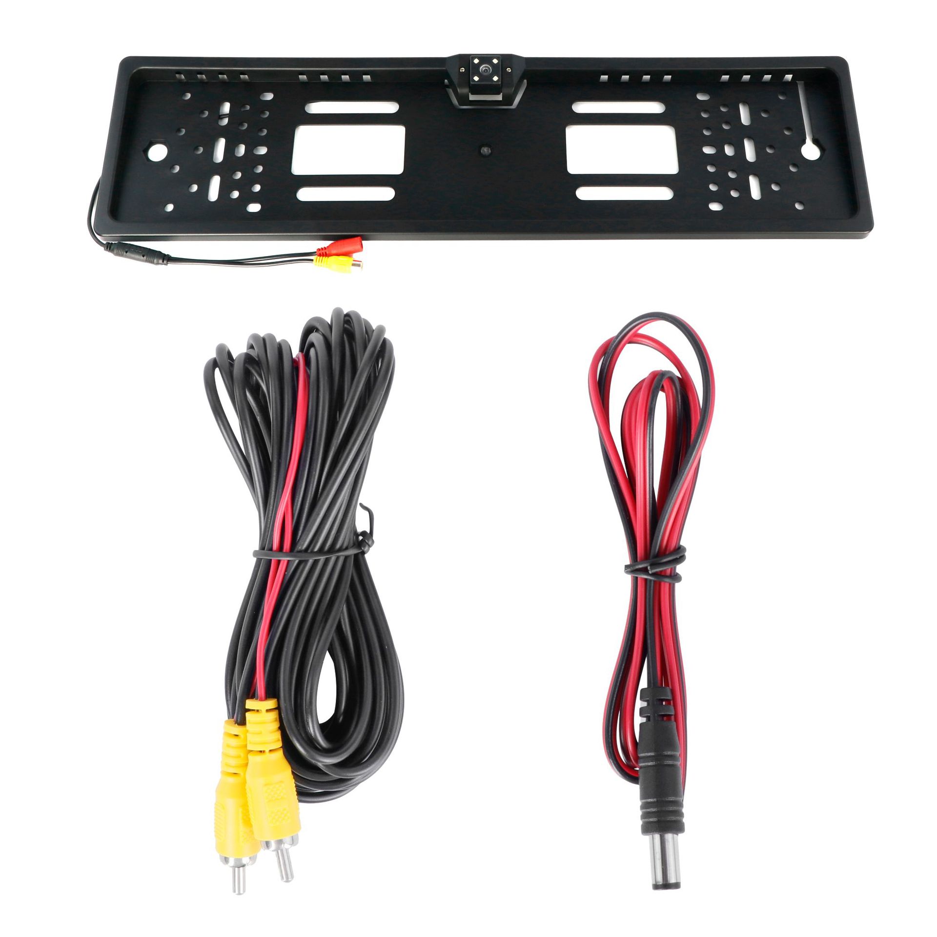 Customized European Frame High-Definition Led Reversing Mirror Rearview Car Camera Ccd Image European License Plate Frame Camera