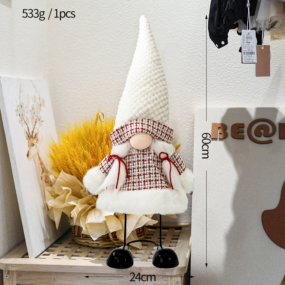 Transfronterizo luminoso Rudolf adornos de Navidad estilo europeo simple muñeca de tela Santa Claus/muñeco de nieve