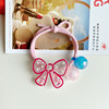 Children's cute hair accessory, hair rope with bow, suitable for teen