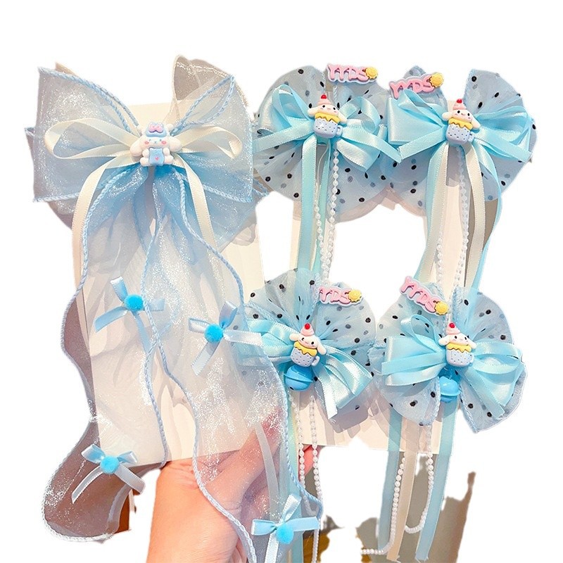 Niños Yue Gui perros Kolomei correa clip para el cabello niñas dibujos animados arco clip para el cabello niñas bordilla bola clip para la cabeza