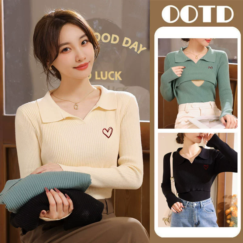 Осеннее и зимнее послеродовое кормление толстый нижний свитер теплый кормление