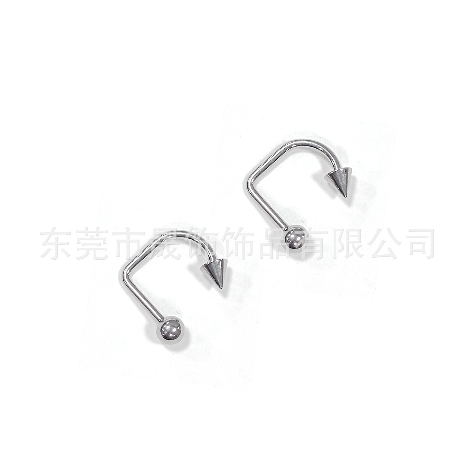 F136 Titanium Alloy D 开口 Lip Ring Earring Internal Thread 0.9牙 Labret Stud Barbell G23 Titanium Piercing Jewelry Accessories