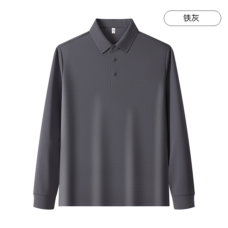 男式抗菌防晒翻领长袖工作服t恤企业商务POLO衫广告衫印图刺绣秋|undefined