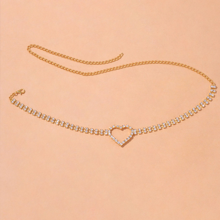 1 Piece Fashion Heart Shape Alloy Plating Rhinestones Womenu0027S Anklet