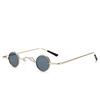 Metal retro marine sunglasses, small glasses solar-powered, European style, punk style