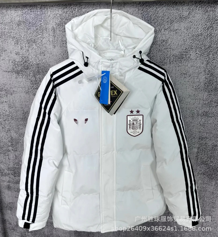 Chaqueta Térmica de Fútbol con Capucha de Algodón y Poliéster, Acolchada, para Deportes y Entrenamiento
