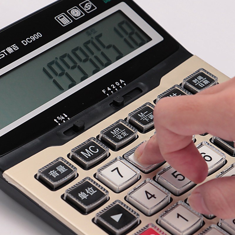 Kangbai Audio Electronic Calculator Large Screen Real Person Voices Multifunctional Financial Office General Simple and Portable 2