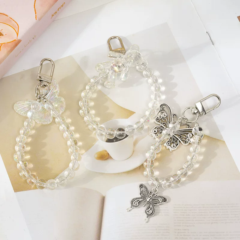 XH Creative Protective Case with Cute Bear Pendants & Bracelets - Stylish Accessory Set