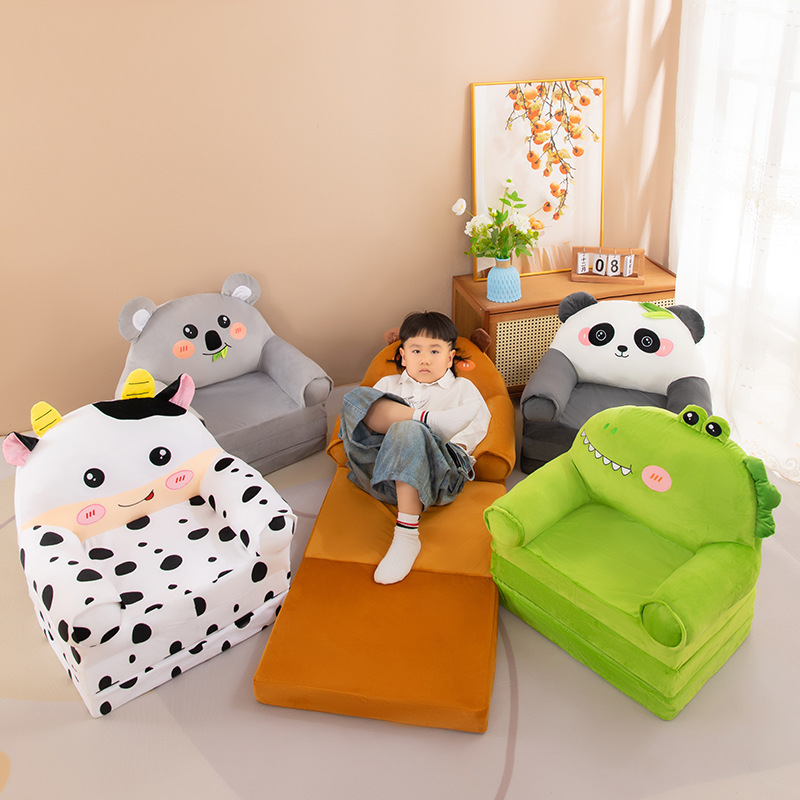 Juguetes de peluche plegables alargados sofá perezoso sofá tatami para niños sofá silla de peluche cojín juguete regalo de cumpleaños