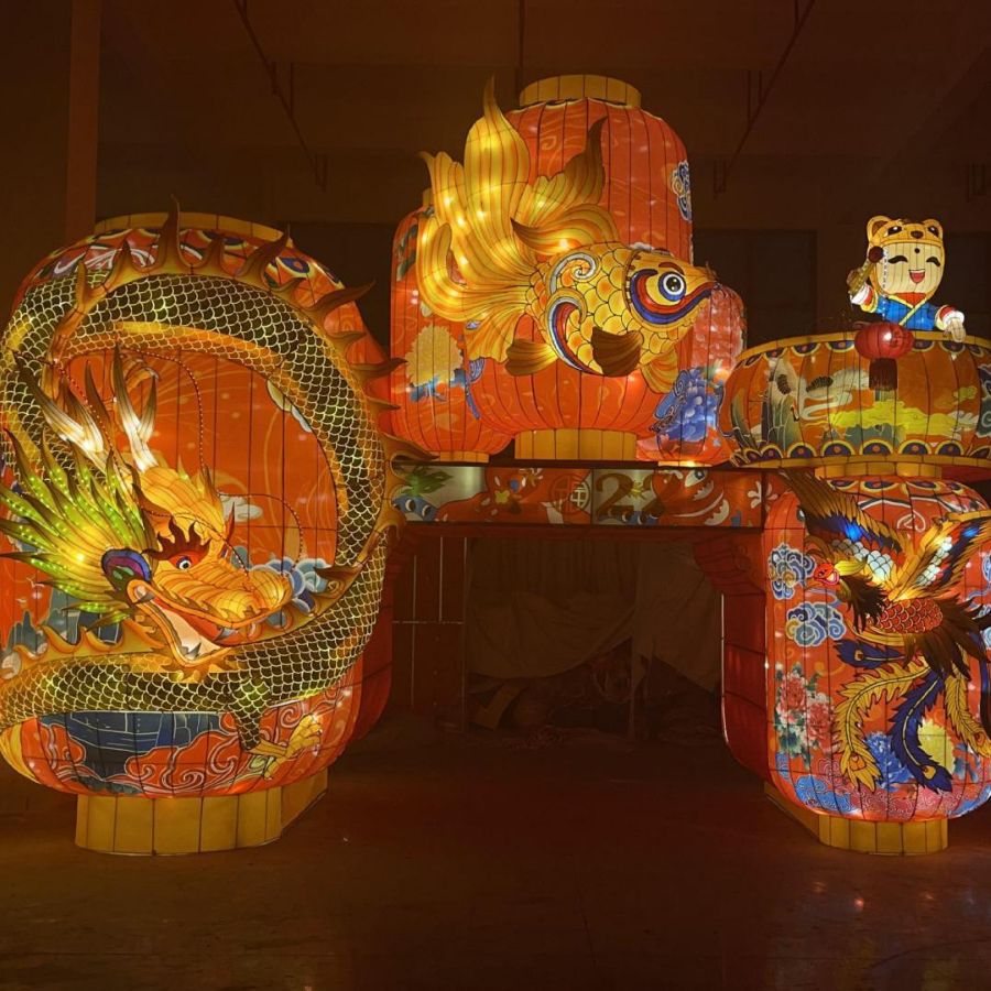 中秋大型灯笼成品花灯造型不夜城景区广场步行街摆设灯会引流装置