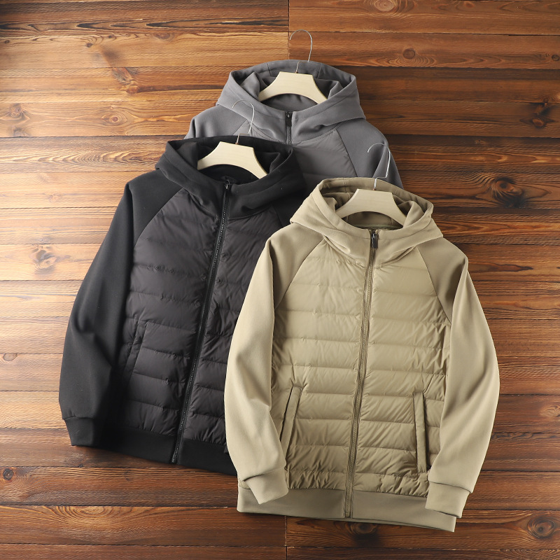 Di's Same Style Autumn and Winter 90% down Spliced down Jacket for Men and Women, Sports Windproof and Waterproof Casual Versatile Warm Men's Coat