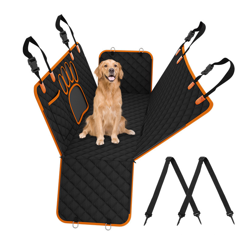 Suministros para mascotas Estilo explosivo transfronterizo Funda para asiento trasero para automóvil Anti-suciedad 600D tela Oxford para perros Cojín de aislamiento para automóvil