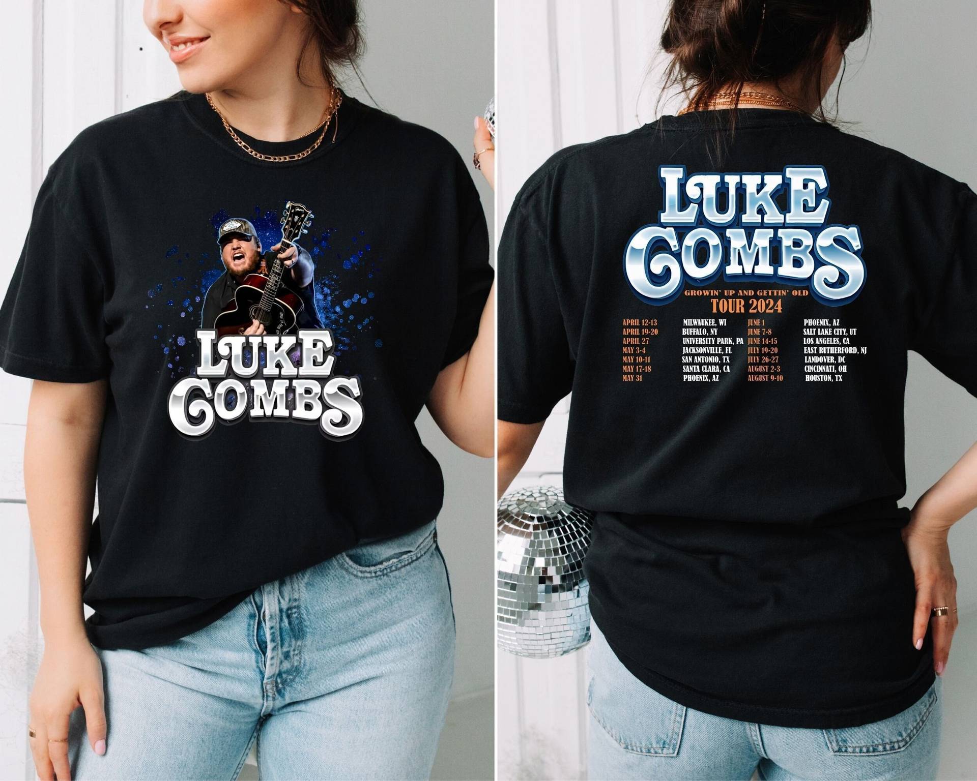Luke Combs 2024 Tour Shirt Merch Fans Essentials Bullhead