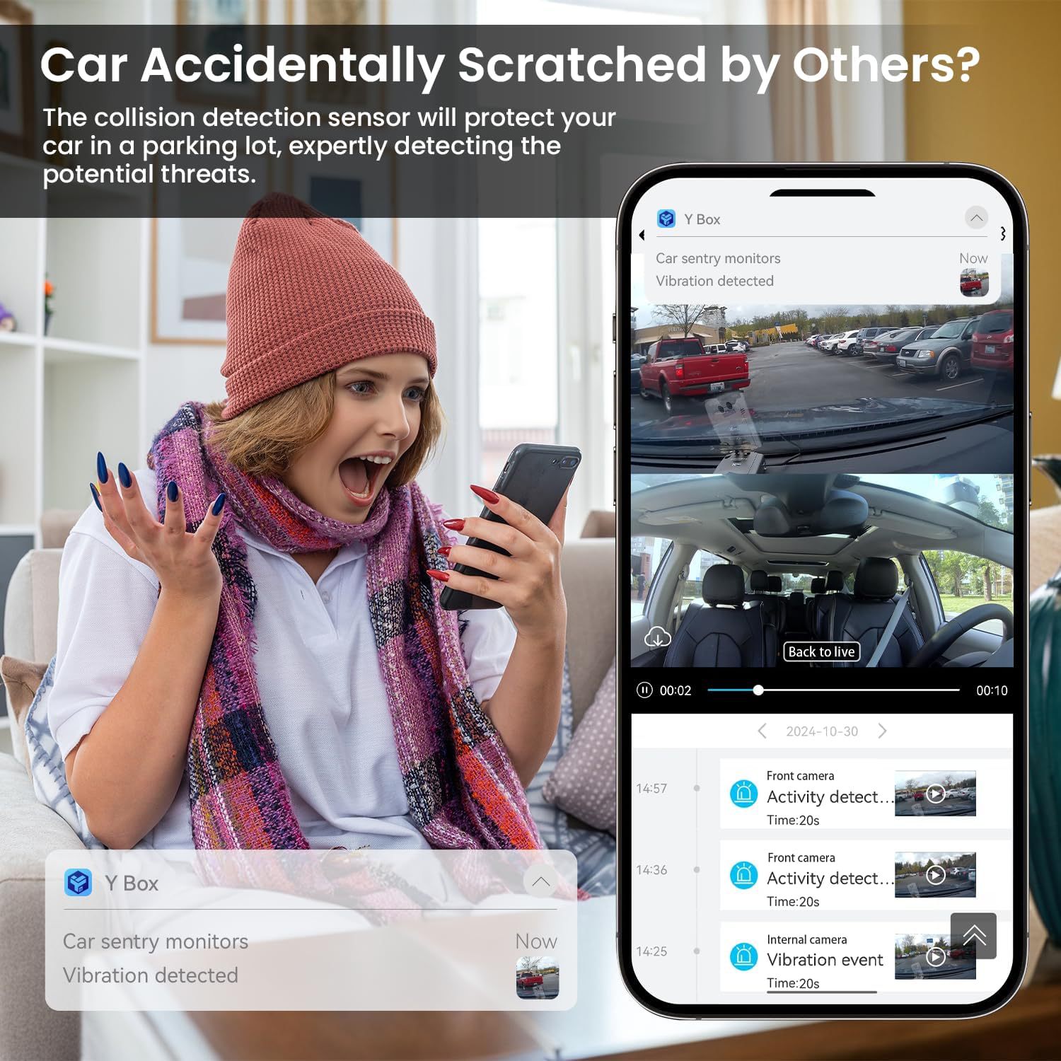 Cross-Border Driving Recorder with 4g Remote Real-Time Monitoring, Front and Rear Dual Radar Detection, Video Cloud Storage, and Sentry Mode