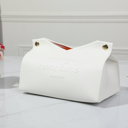 Manufacturer Creative Leather Material Tissue Box Home Living Room Bathroom Bedroom Simple Creative Tissue Box