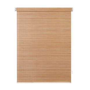 Qianqian Punch-Free Bamboo Curtain Roller Blind Balcony Curtain Roll-Up Blackout Sunshade Sun Protection Partition Curtain Adjustable Sunshade