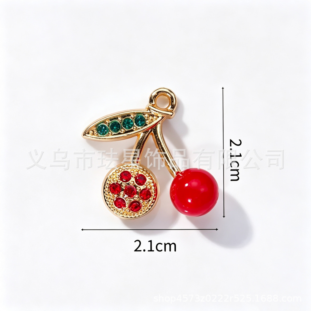 Colgante de frutas de aleación con gota de aceite, DIY pulseras y pendientes image 73