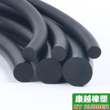 黑色耐高温氟胶圆条耐酸碱φ2345681015mmFPM氟橡胶实心圆条绳