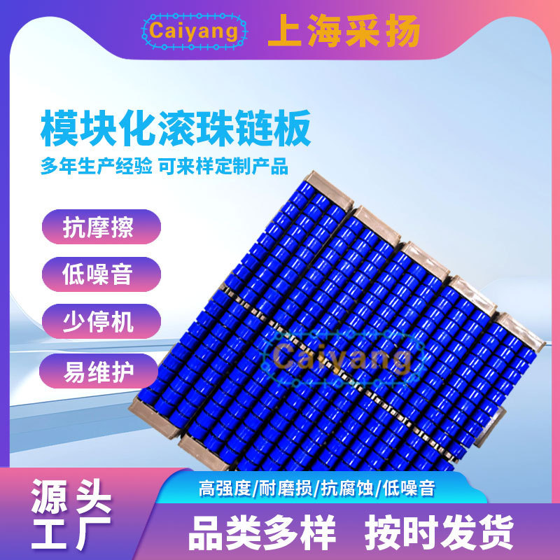 Caiyang Cy-882K750 Automatic Equipment Dedicated Conveyor Plastic Ball Chain Plate for Turning and Straightening, Factory Direct Sales