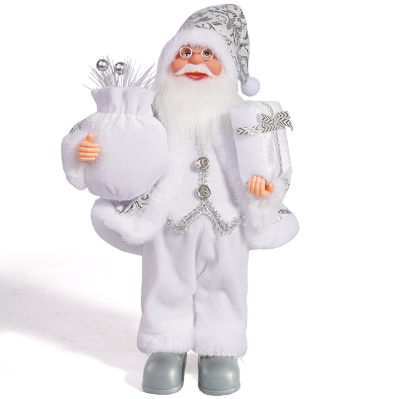 越境クリスマス新商品 プラスチック製サンタクロース人形 ショーウィンドウ装飾用品 12inch 立ち姿サンタクロース|undefined