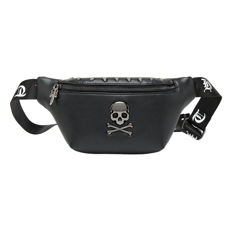 Creative Chest Bag Men's Trendy Brand Mobile Phone Waist Bag Street New Rivet Men's Small Shoulder Crossbody Bag Women