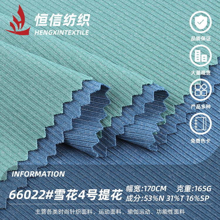 雪花4号提花高弹楼梯布针织网眼提花布料运动瑜伽舞蹈服针织面料