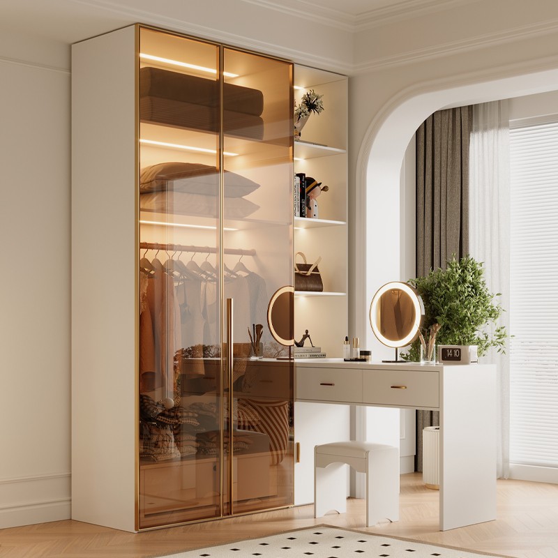 Modern light luxury one-door to ceiling glass door cloakroom…